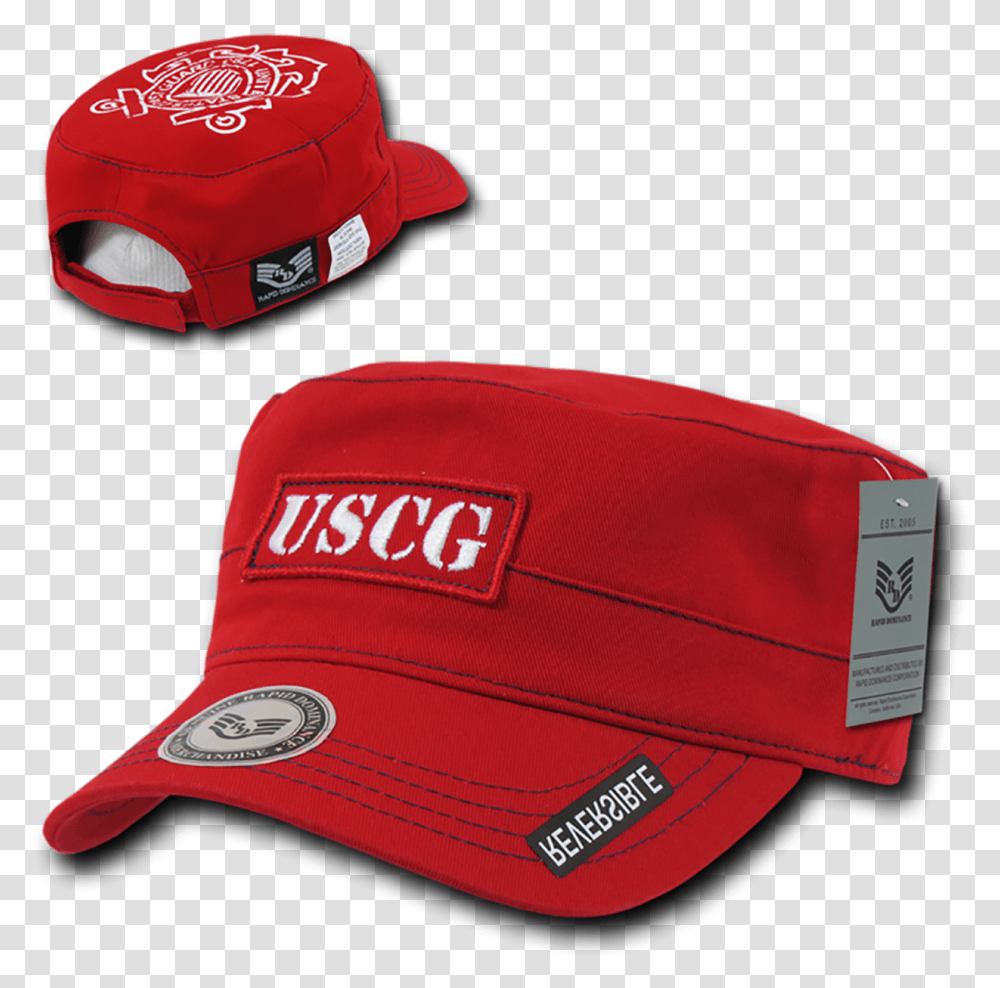 Coast Guard Cap Uscg Vintage Military Style Reversible Logo Red For Baseball, Clothing, Apparel, Baseball Cap, Hat Transparent Png