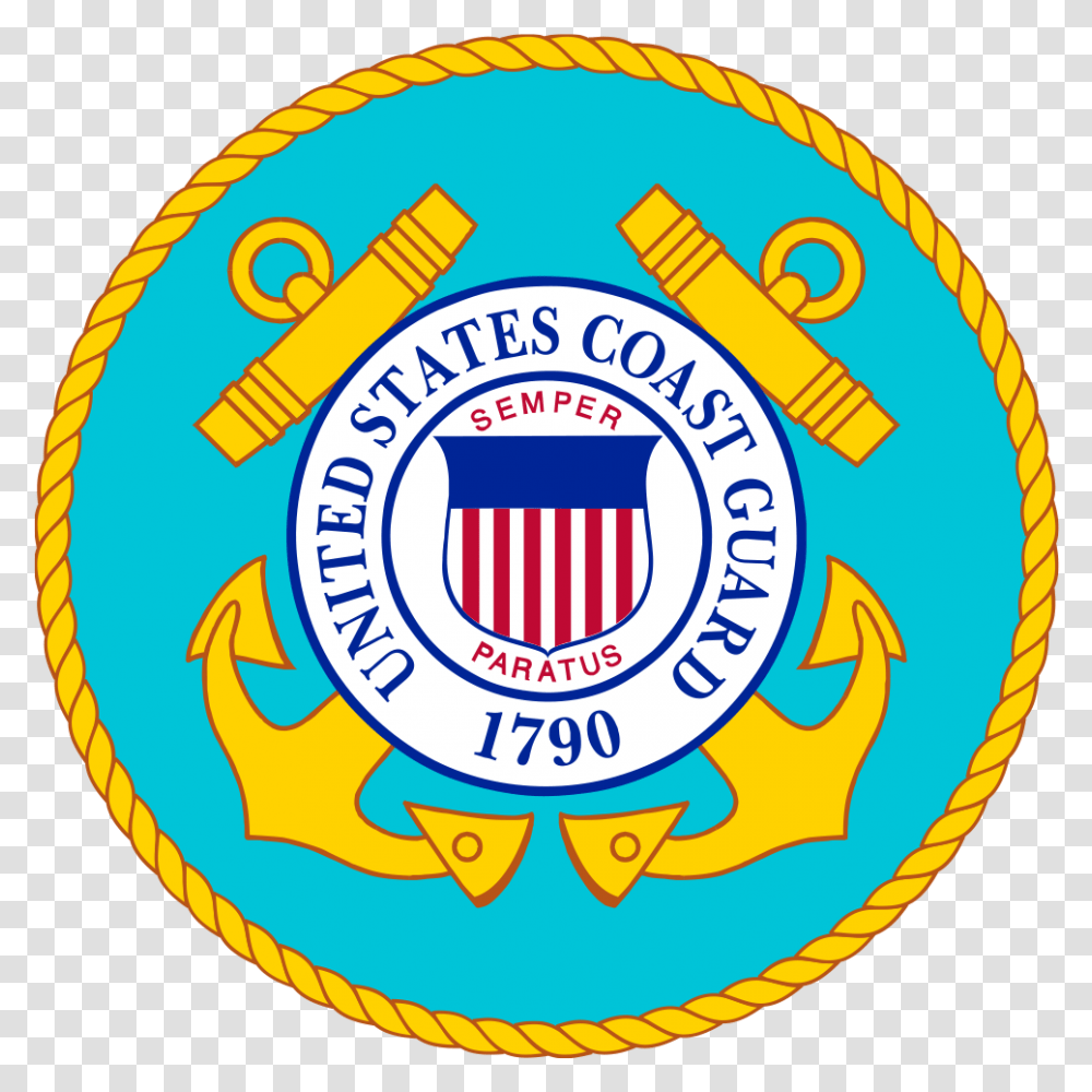 Coast Guard Coloring Page, Logo, Trademark, Badge Transparent Png