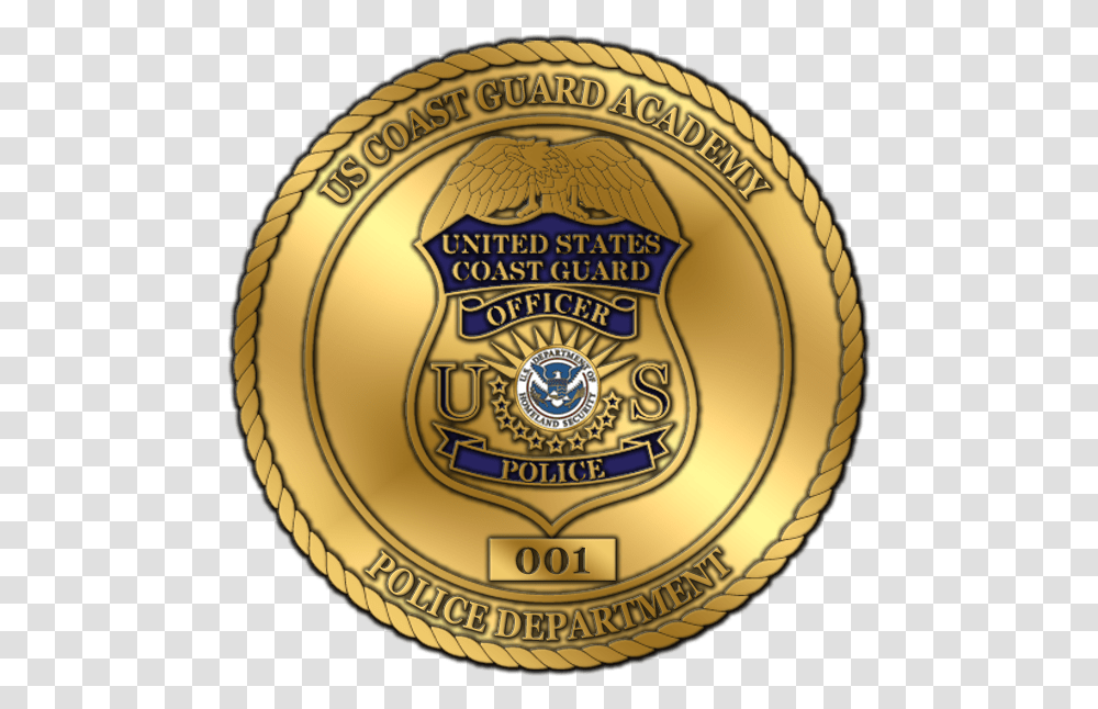 Coast Guard Law Enforcement Lapel Badge, Gold, Logo, Trademark Transparent Png