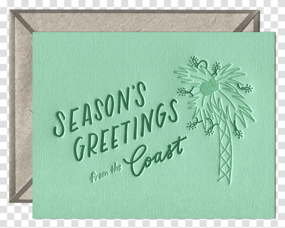 Coastal Season's Greetings Letterpress Greeting Card Christmas Card, Paper, Business Card Transparent Png