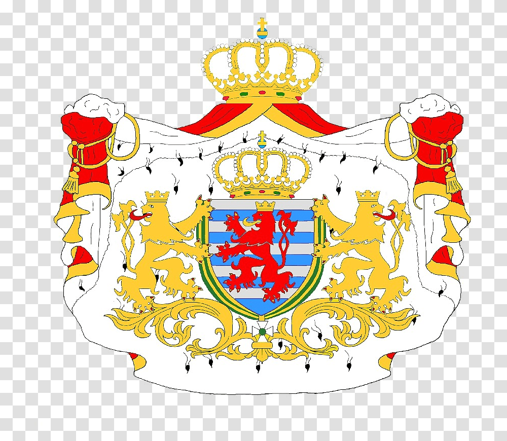 Coat Arms Grand Duchy Of Luxembourg Large Coat Of Arms, Doodle, Drawing, Crowd Transparent Png