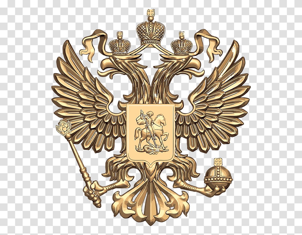 Coat Arms Russia, Emblem, Chandelier, Lamp Transparent Png