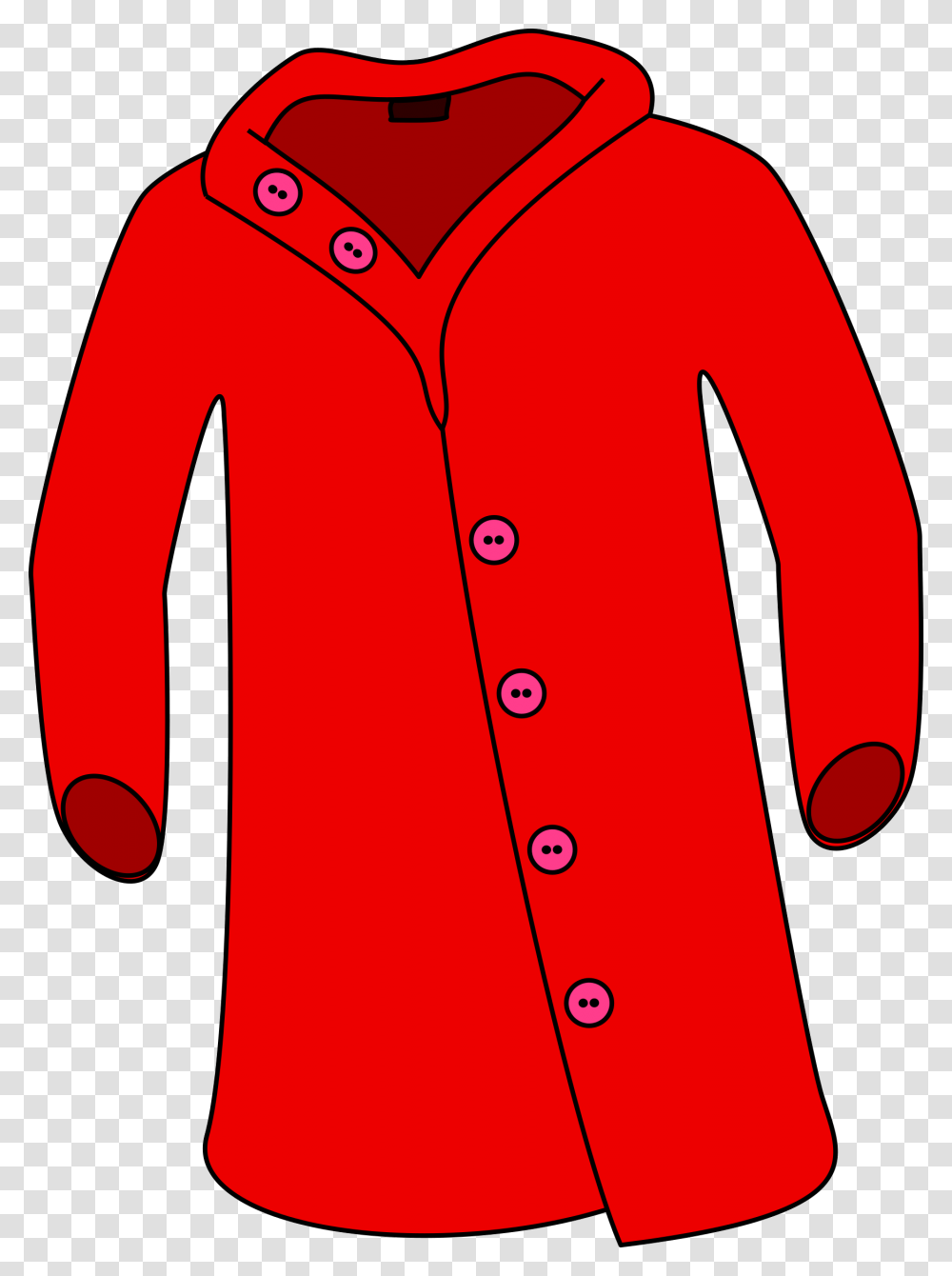 Coat Big Red Coat Clipart, Apparel, Sleeve, Long Sleeve Transparent Png
