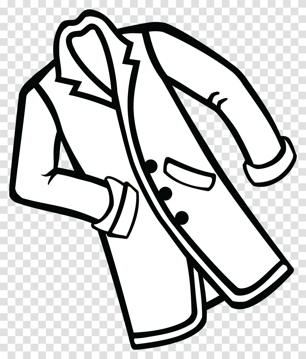 Coat Clipart Black And White Coat Black And White, Axe, Tool, Clothing, Apparel Transparent Png