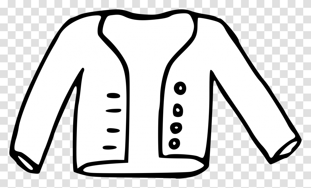 Coat Clipart Black And White Jacket Black And White, Apparel, Stencil, Plant Transparent Png
