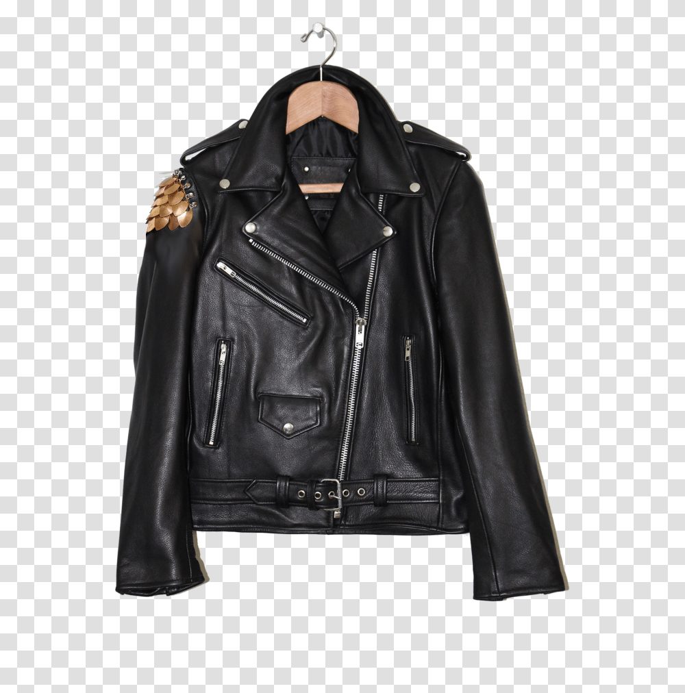Coat Clipart Leather Jacket 3sixteen X Schott Perfecto, Apparel Transparent Png