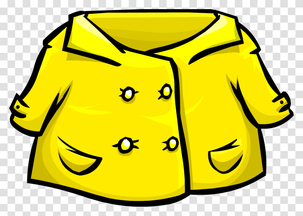 Coat Clipart Yellow Raincoat Yellow Raincoat Clipart, Apparel, Vest, Lifejacket Transparent Png