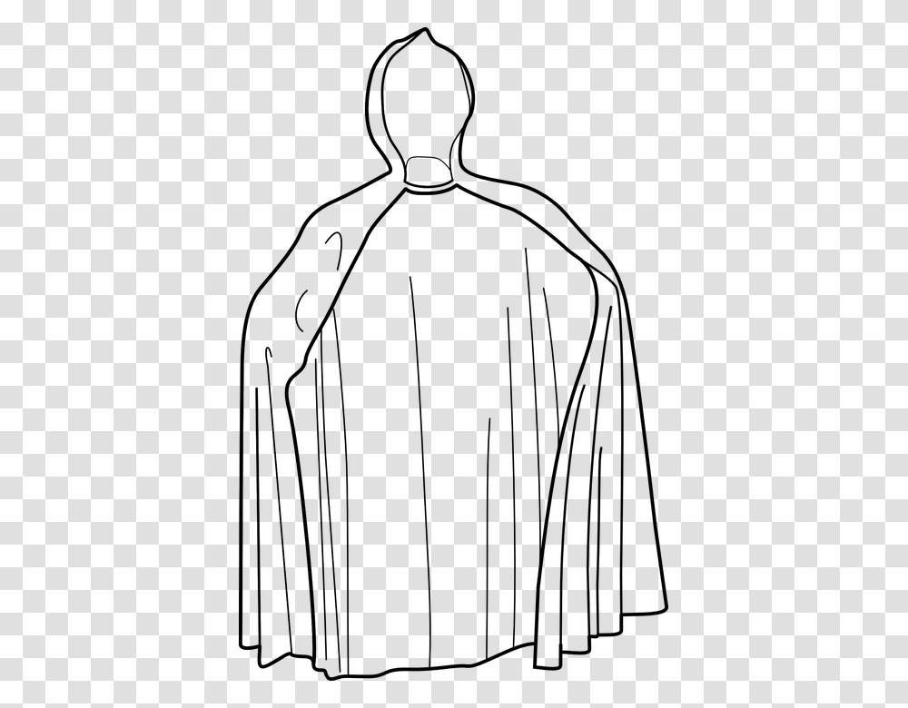 Coat Clothing Cape Cloak Mantle Wrap Shawl Cape Black And White, Gray, World Of Warcraft Transparent Png