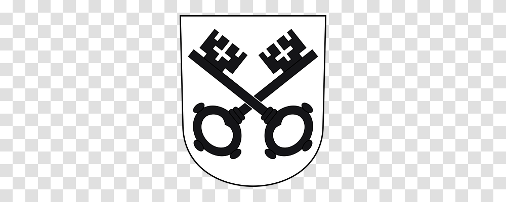 Coat Of Arms Stencil, Key, Scissors, Blade Transparent Png