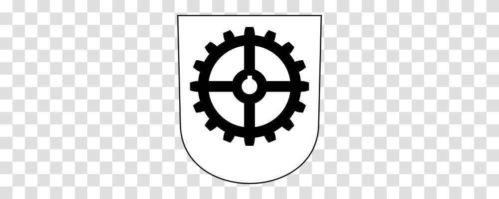 Coat Of Arms Machine, Cross, Gear Transparent Png