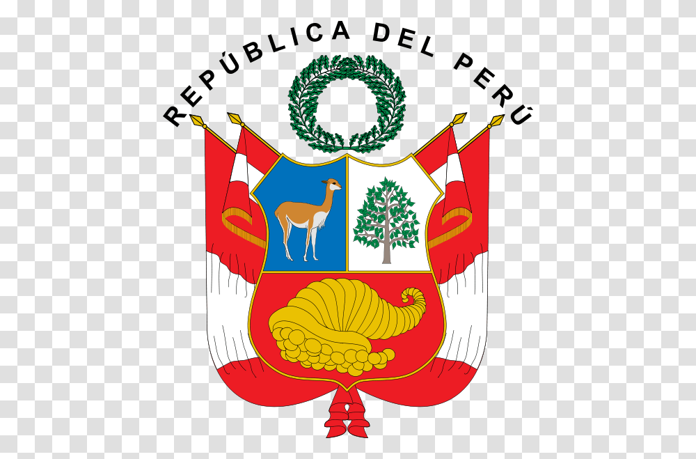 Coat Of Arms For The Republic Of Peru Coat Of Arms Peru, Armor, Shield, Antelope, Wildlife Transparent Png