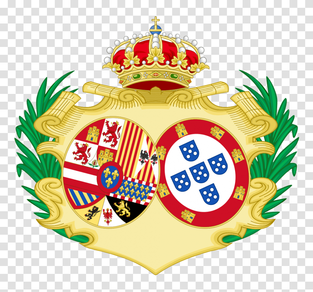 Coat Of Arms Of Barbara Of Portugal Queen Consort Of Spain, Logo, Trademark, Birthday Cake Transparent Png