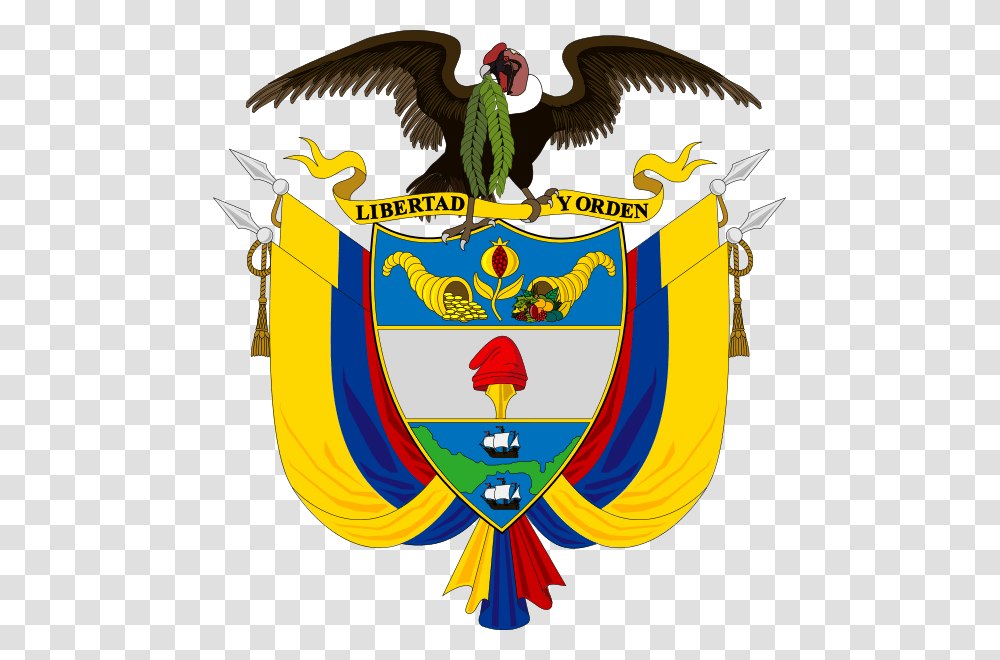 Coat Of Arms Of Colombia Colombia Coat Of Arms, Bird, Animal, Logo Transparent Png