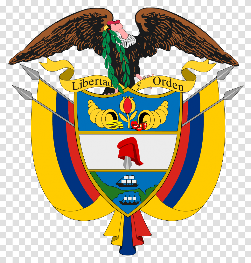 Coat Of Arms Of Colombia, Logo, Trademark, Emblem Transparent Png