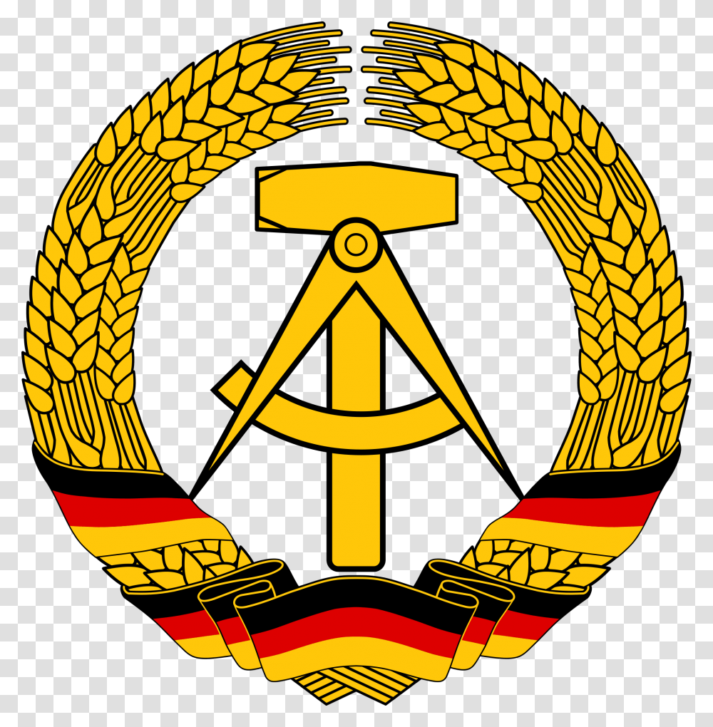 Coat Of Arms Of East Germany Communism Cold War Ddr Coat Of Arms, Emblem, Logo, Trademark Transparent Png