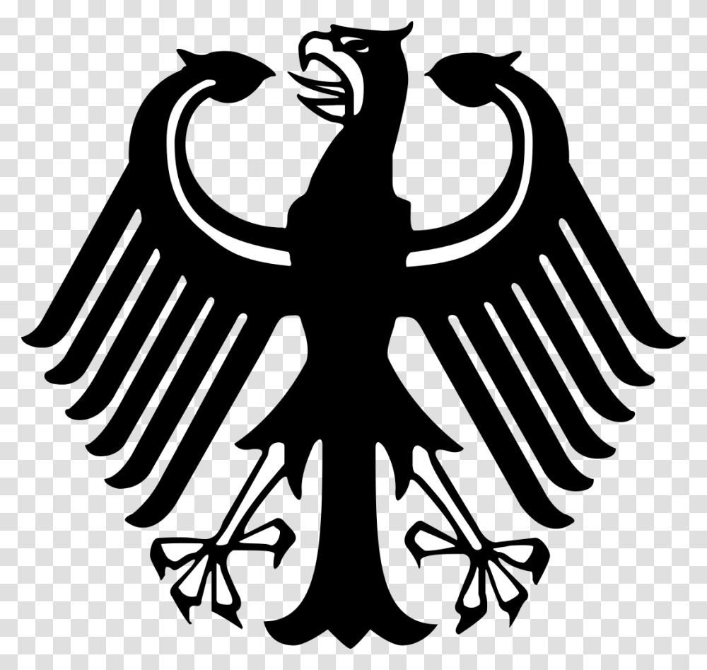 Coat Of Arms Of Germany Eagle Weimar Republic German Eagle, Emblem, Stencil Transparent Png