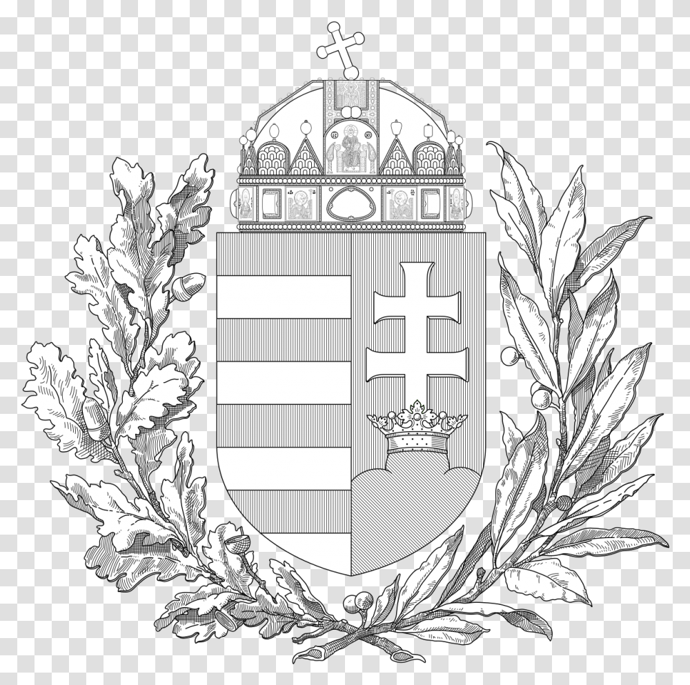Coat Of Arms Of Hungary Oak And Olive Branches, Armor, Emblem, Shield Transparent Png