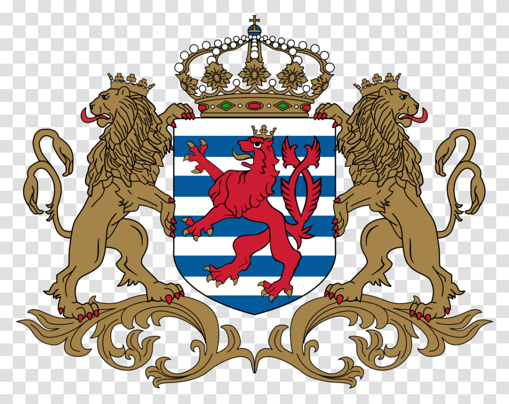 Coat Of Arms Of Luxembourg Luxembourg Flag With Coat Of Arms, Emblem, Horse, Mammal Transparent Png