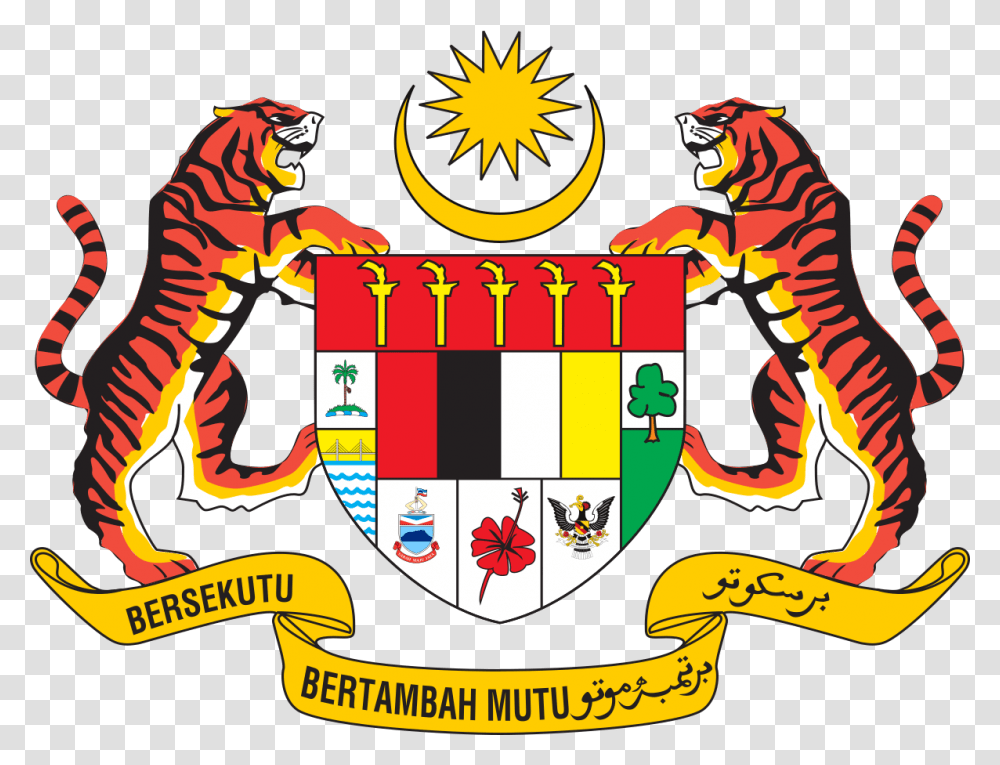 Coat Of Arms Of Malaysia, Label, Animal Transparent Png