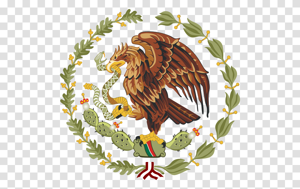 Coat Of Arms Of Mexico Mexican Flag Emblem, Dragon, Eagle, Bird, Animal Transparent Png