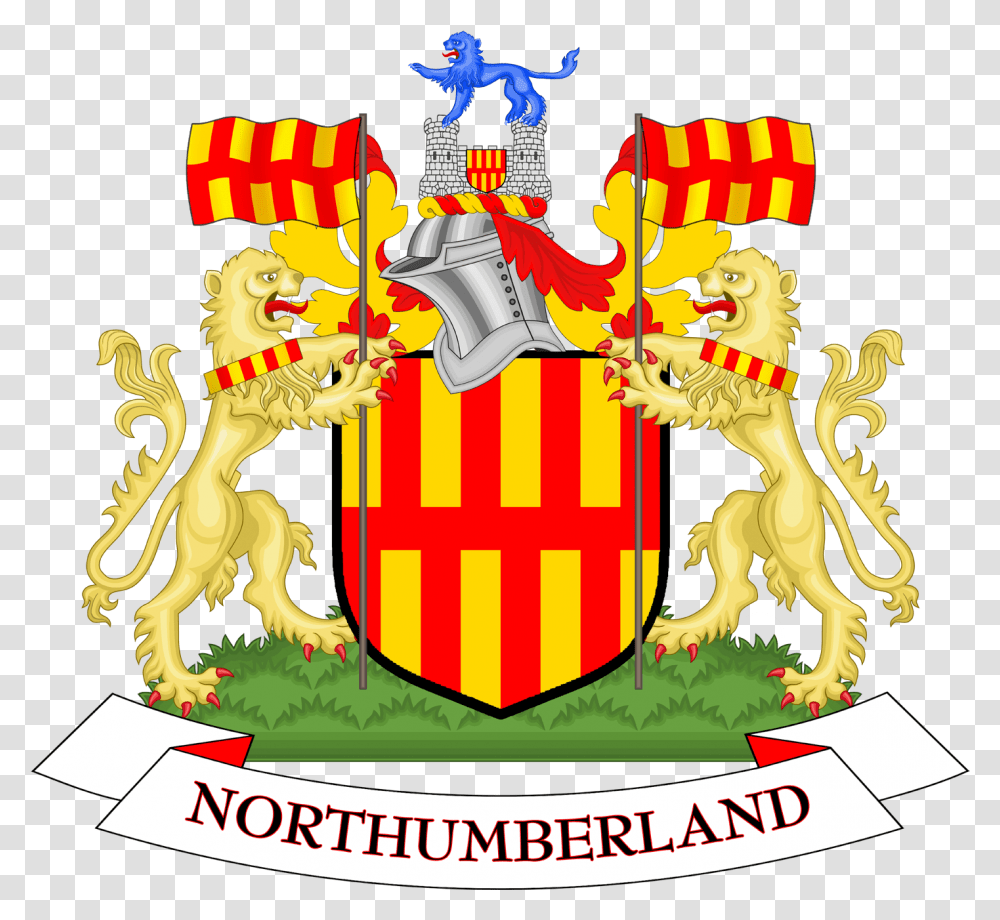 Coat Of Arms Of Northumberland County Council Northumberland Coat Of Arms, Emblem, Poster, Advertisement Transparent Png