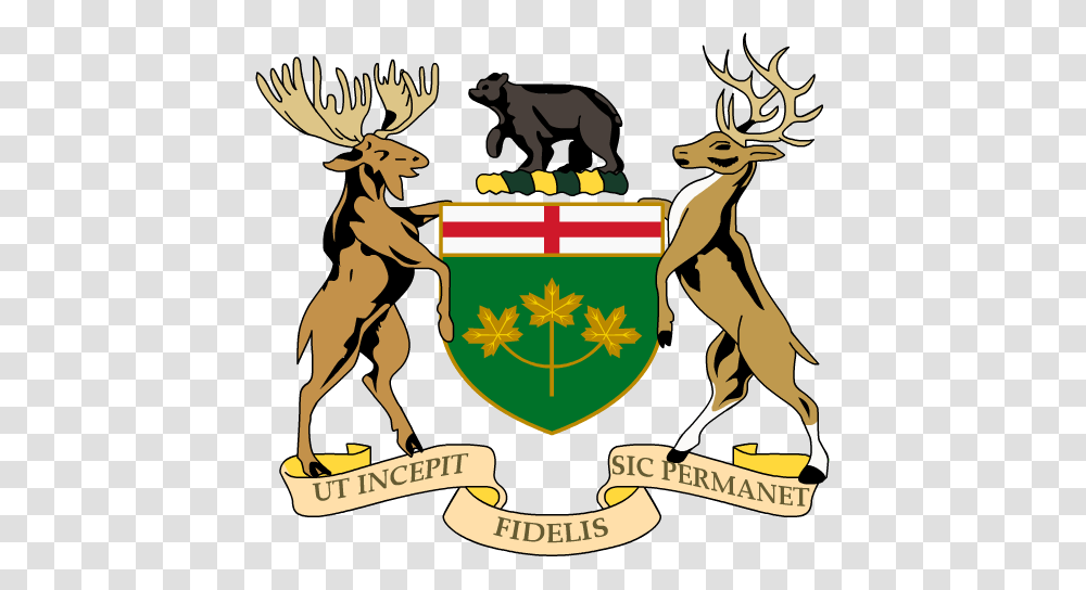 Coat Of Arms Of Ontario, Poster, Advertisement, Wildlife, Animal Transparent Png