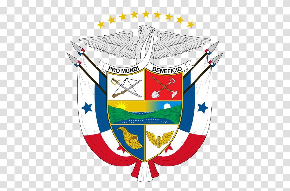 Coat Of Arms Of Panama My Heart Coat Of Arms, Armor, Shield, Bird, Animal Transparent Png