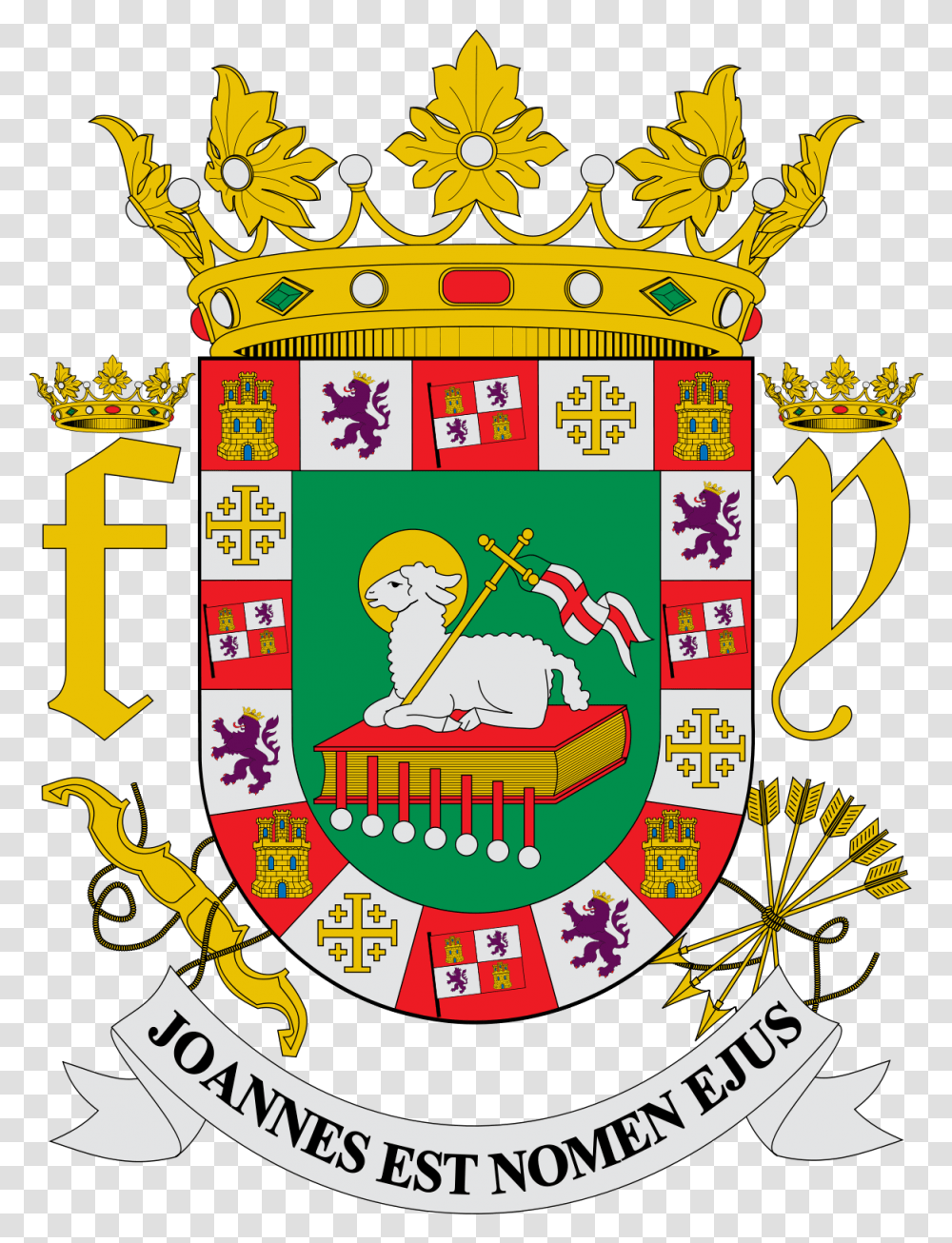 Coat Of Arms Of Puerto Rico, Logo, Trademark, Emblem Transparent Png