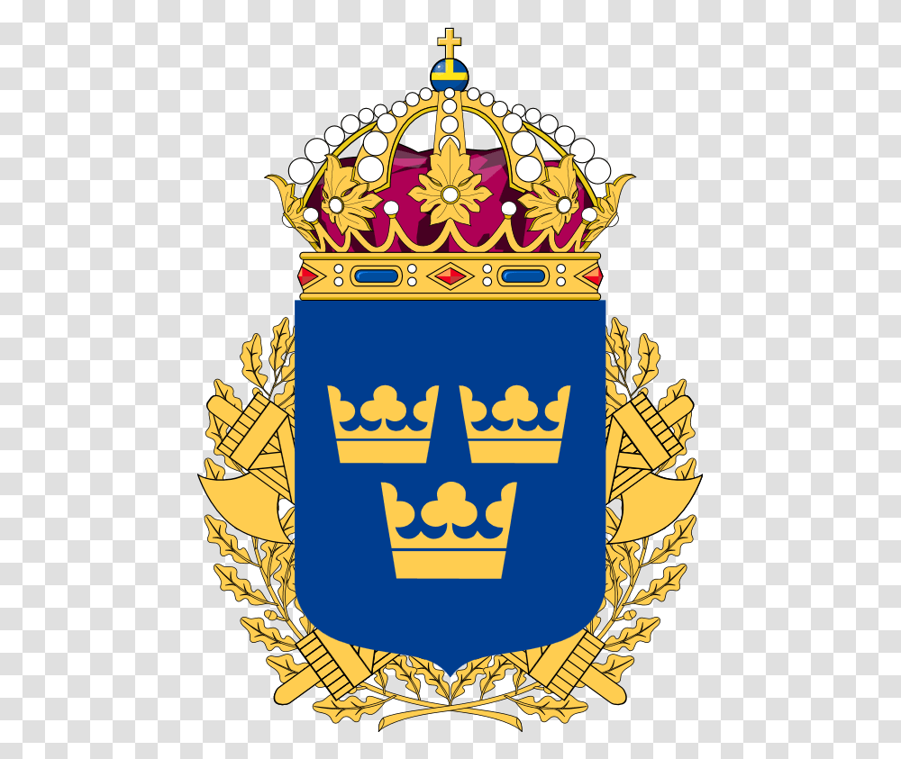 Coat Of Arms Of Sweden, Emblem, Logo, Trademark Transparent Png