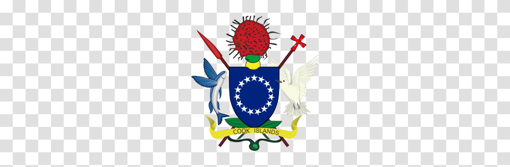 Coat Of Arms Of The Cook Islands Revolvy, Emblem, Bird, Animal Transparent Png