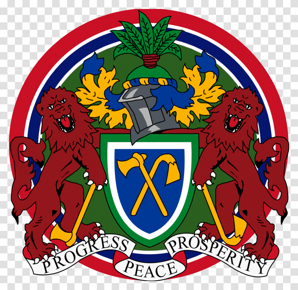 Coat Of Arms Of The Gambia Download, Logo, Trademark, Emblem Transparent Png