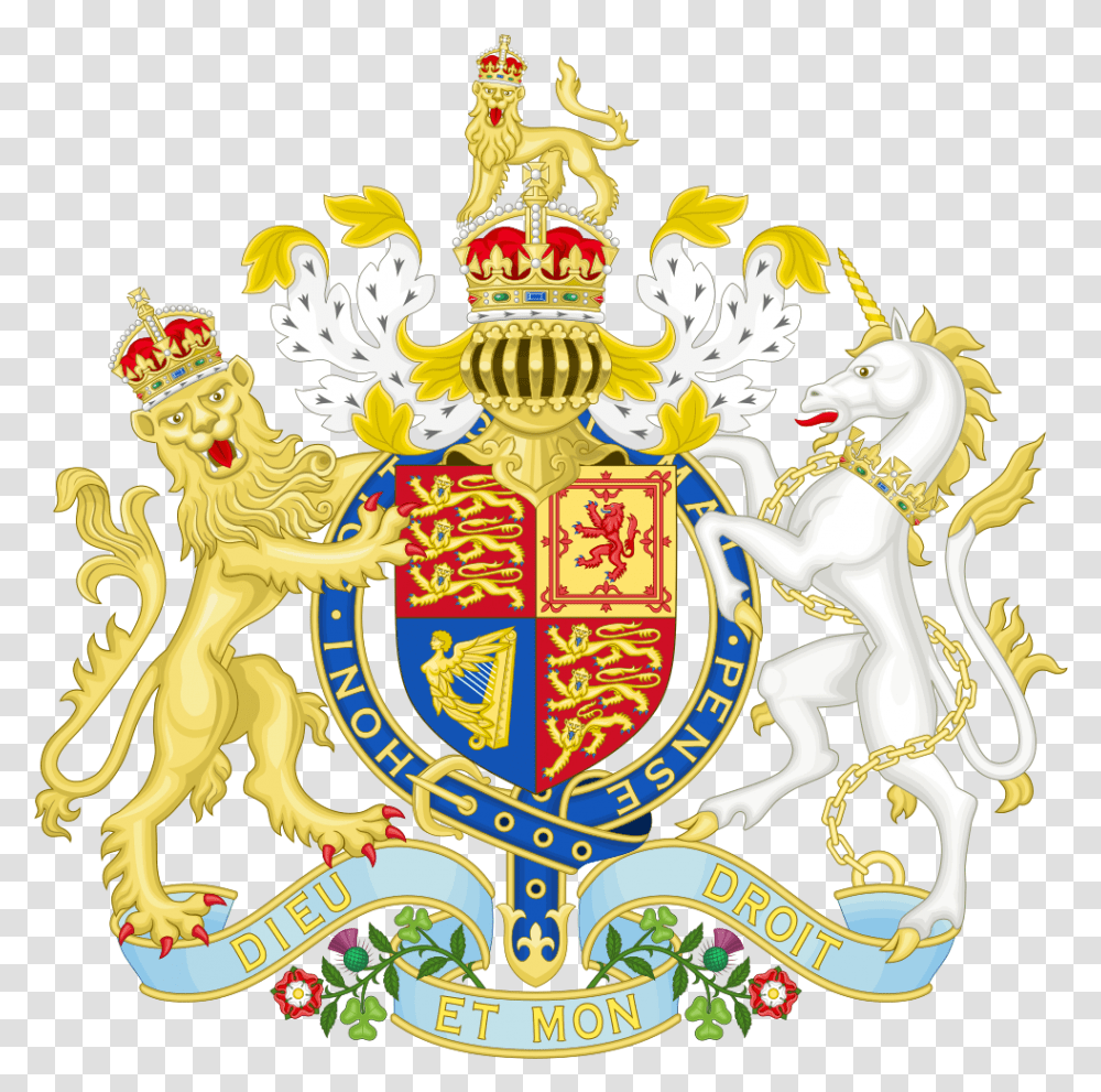 Coat Of Arms Of The United Kingdom During Queen Victorian Royal Coat Of Arms, Emblem, Logo, Trademark Transparent Png