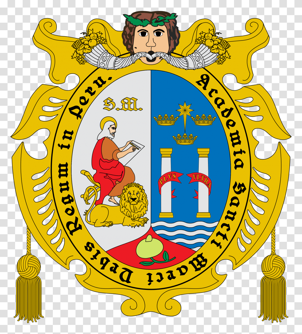 Coat Of Arms Of The University Of San Marcos, Logo, Trademark, Badge Transparent Png