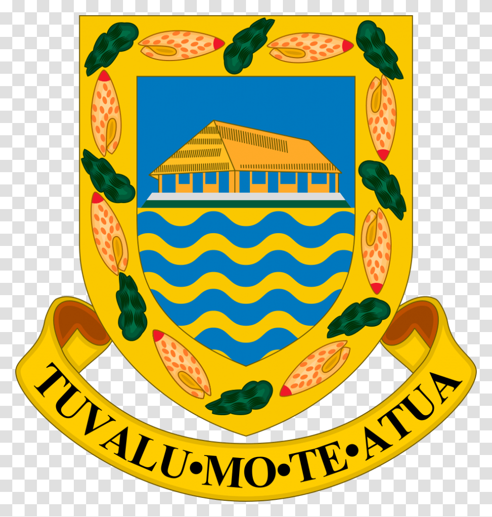 Coat Of Arms Of Tuvalu Tuvalu Coat Of Arms, Label, Leisure Activities, Logo Transparent Png