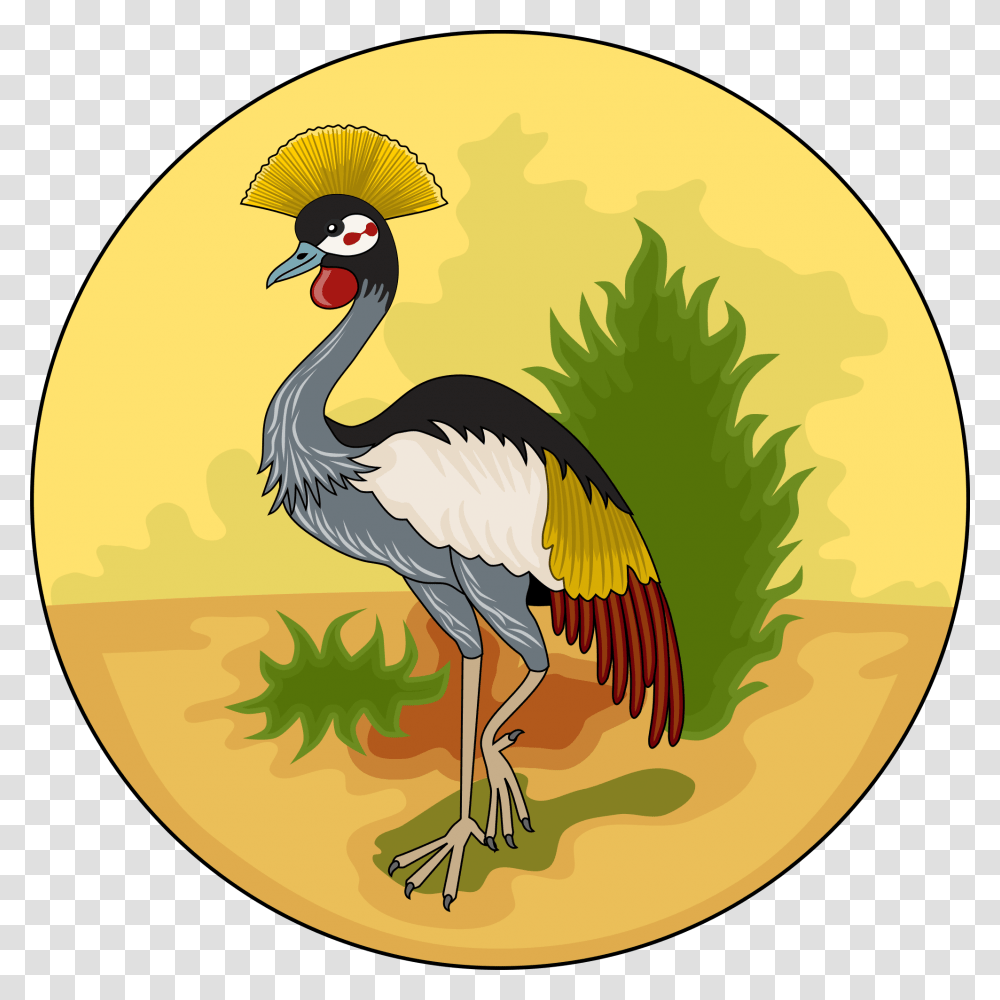 Coat Of Arms Of Uganda, Bird, Animal, Crane Bird, Emu Transparent Png