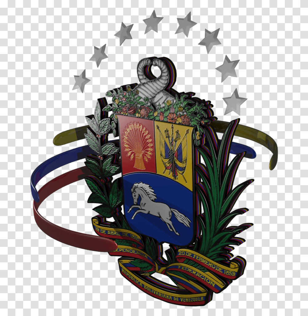 Coat Of Arms Of Venezuela, Emblem, Star Symbol, Logo Transparent Png