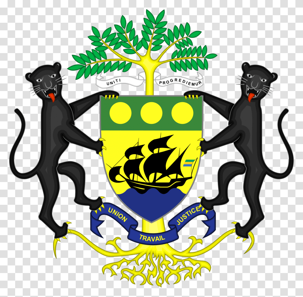 Coat Of Arms Senegal Gabon Coat Of Arms, Label, Batman Logo Transparent Png