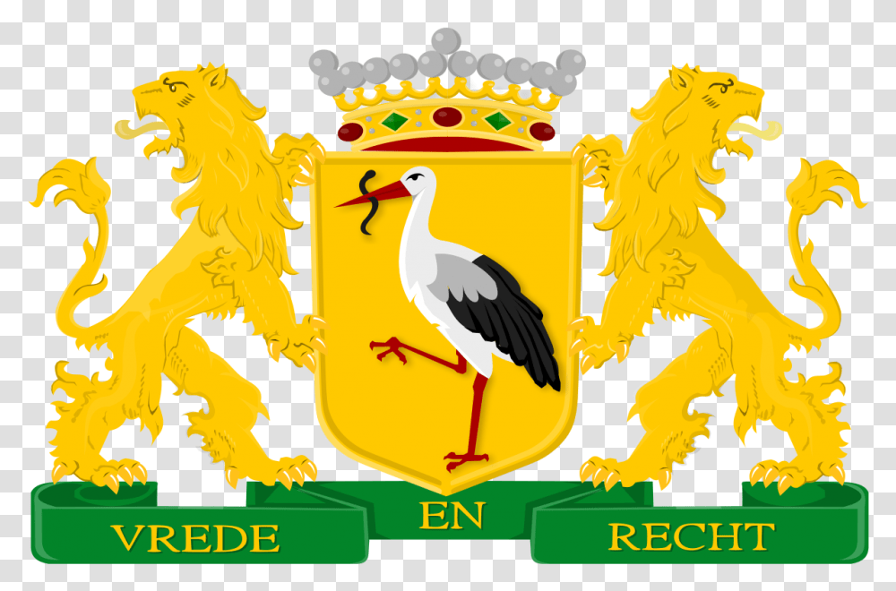 Coat Of Arms The Hague Hague Coat Of Arms, Bird, Animal, Stork, Car Transparent Png