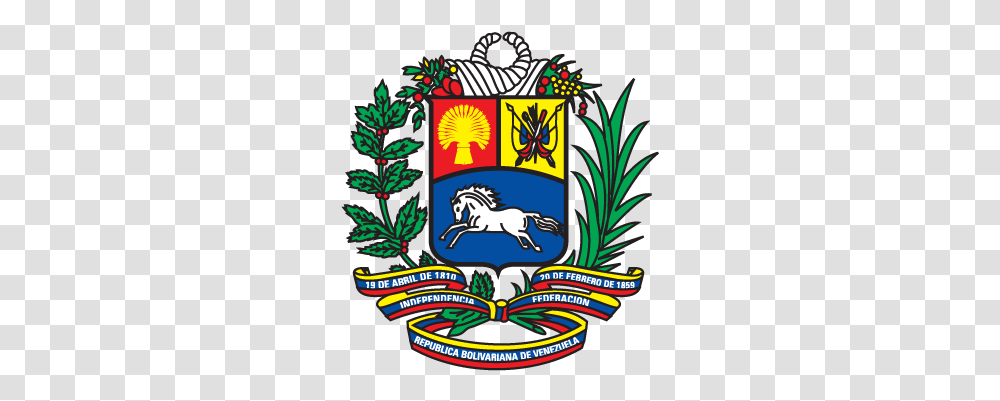 Coat Of Arms Venezuela Logo Vector Coat Of Arms Of Venezuela, Emblem, Symbol, Text, Poster Transparent Png