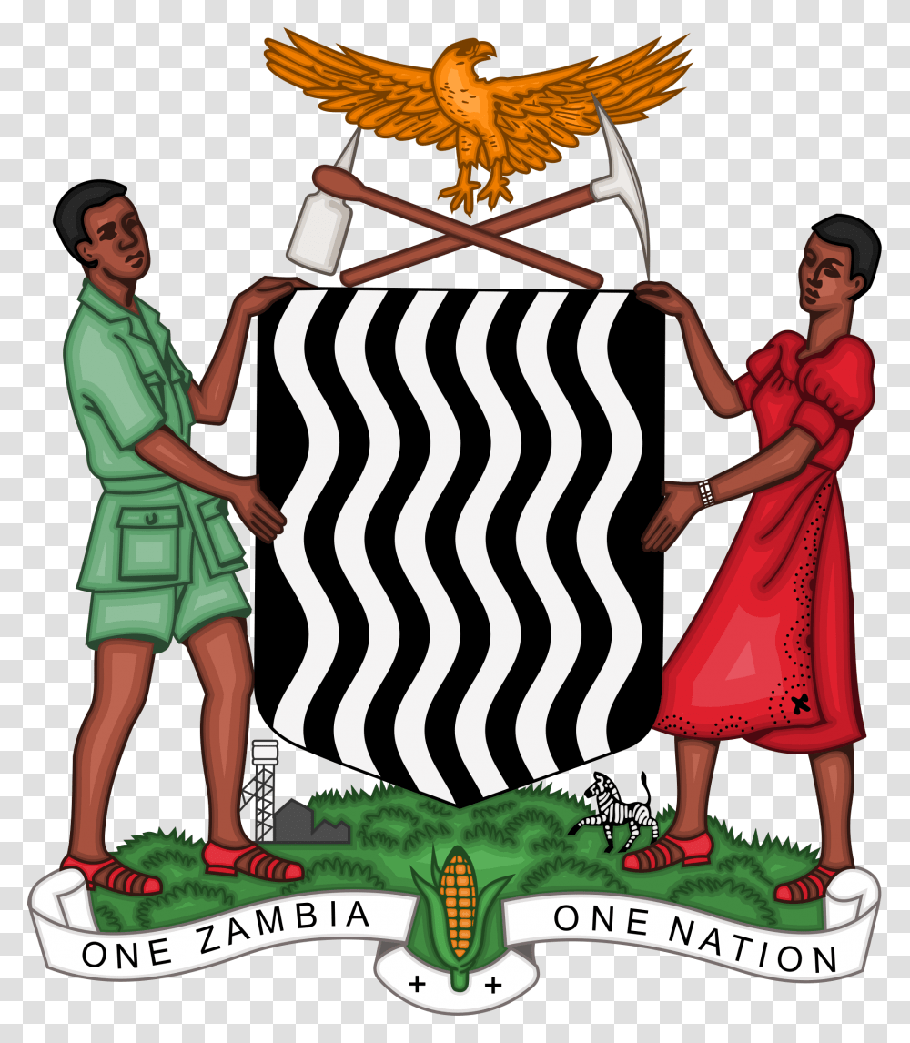 Coat Of Arms Zambia, Person, Shoe, Bird Transparent Png