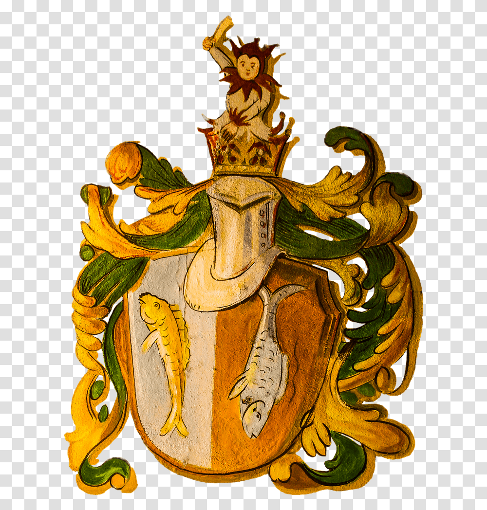 Coat Of Arms Zodiac Sign Pisces Pisces Coat Of Arms, Painting, Dragon, Modern Art Transparent Png