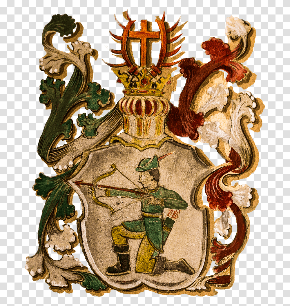 Coat Of Arms Zodiac Sign Saggitarius Sagittarius Crest, Painting, Architecture, Building Transparent Png