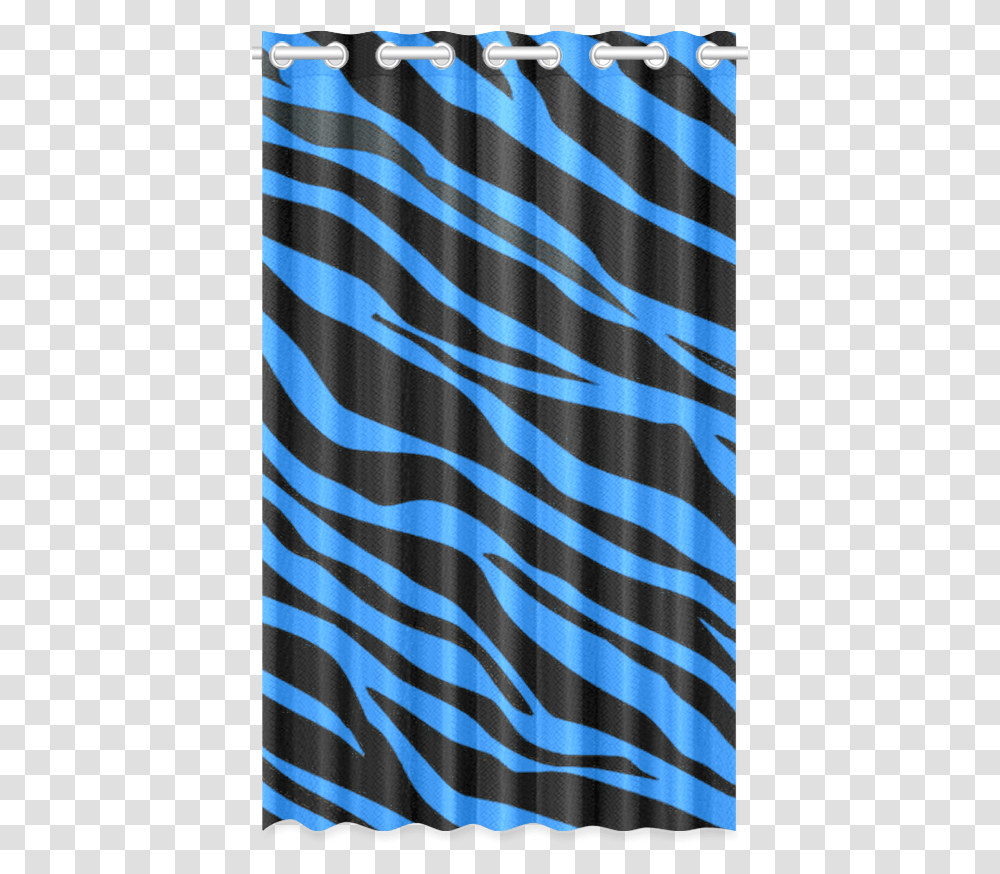 Cobalt Blue Zebra Stripes New Window Curtain Pattern, Flag, Texture, Aluminium Transparent Png