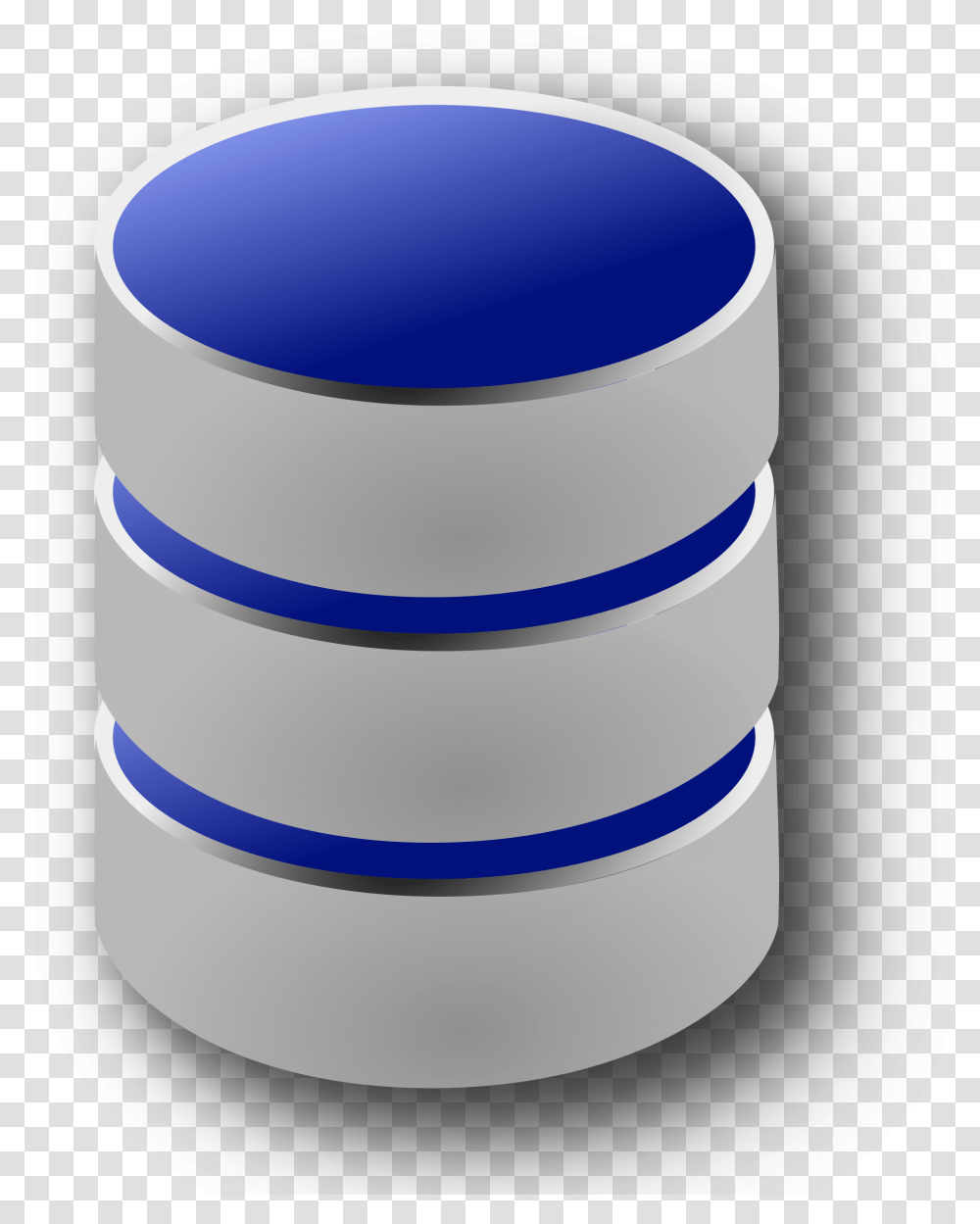 Cobalt Blueelectric Bluecomputer Servers Database Server Icon, Cylinder, Barrel, Tape, Keg Transparent Png