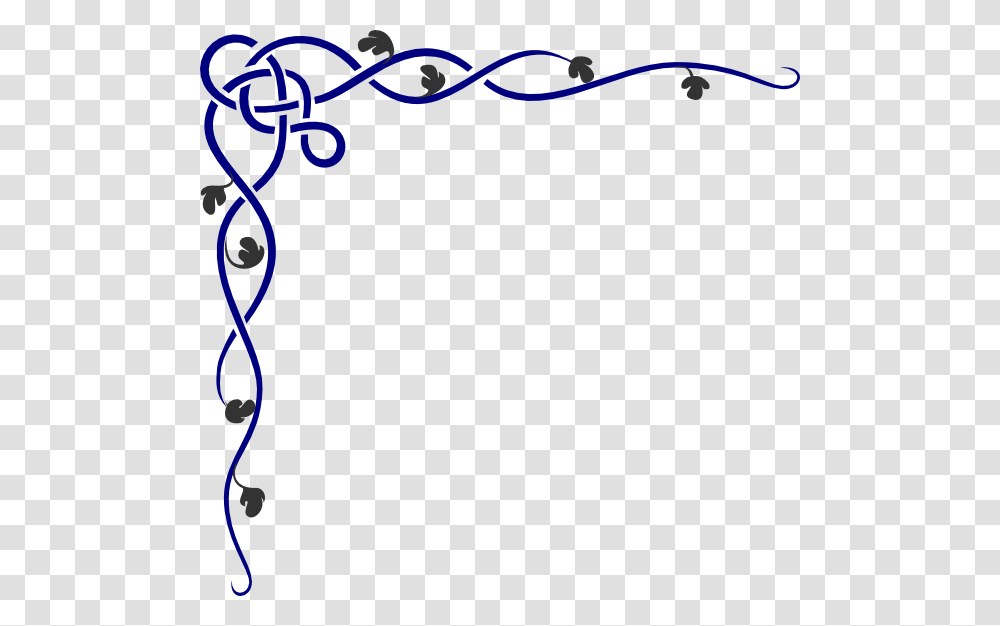 Cobalt Border Script Version Clip Art, Bow, Floral Design, Pattern Transparent Png