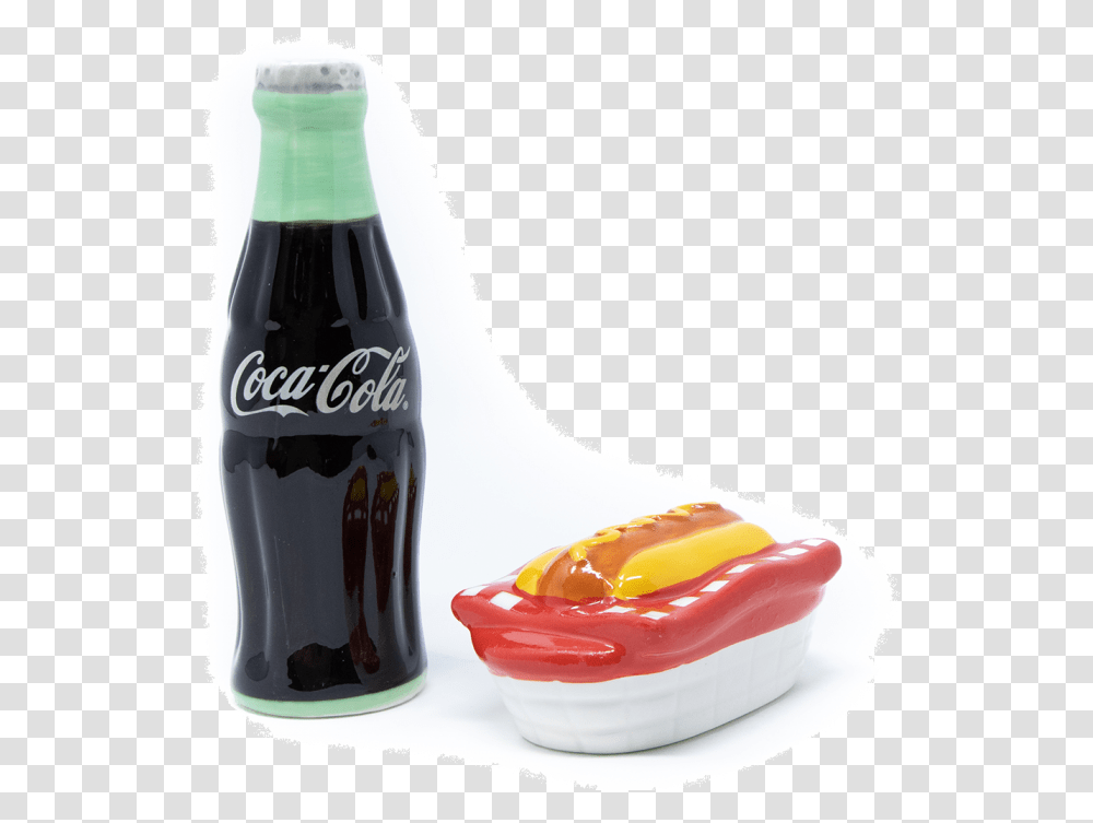 Coca Cola Bottle And Hot Dog Salt & Pepper Shakers Coca Cola, Soda, Beverage, Drink, Coke Transparent Png