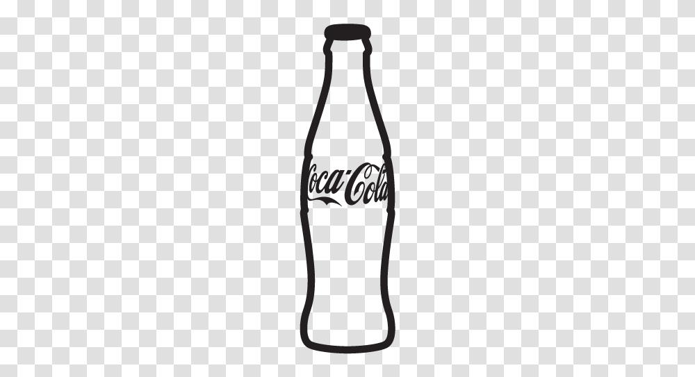 Coca Cola Clipart Black And White, Beverage, Drink, Coke, Bottle Transparent Png