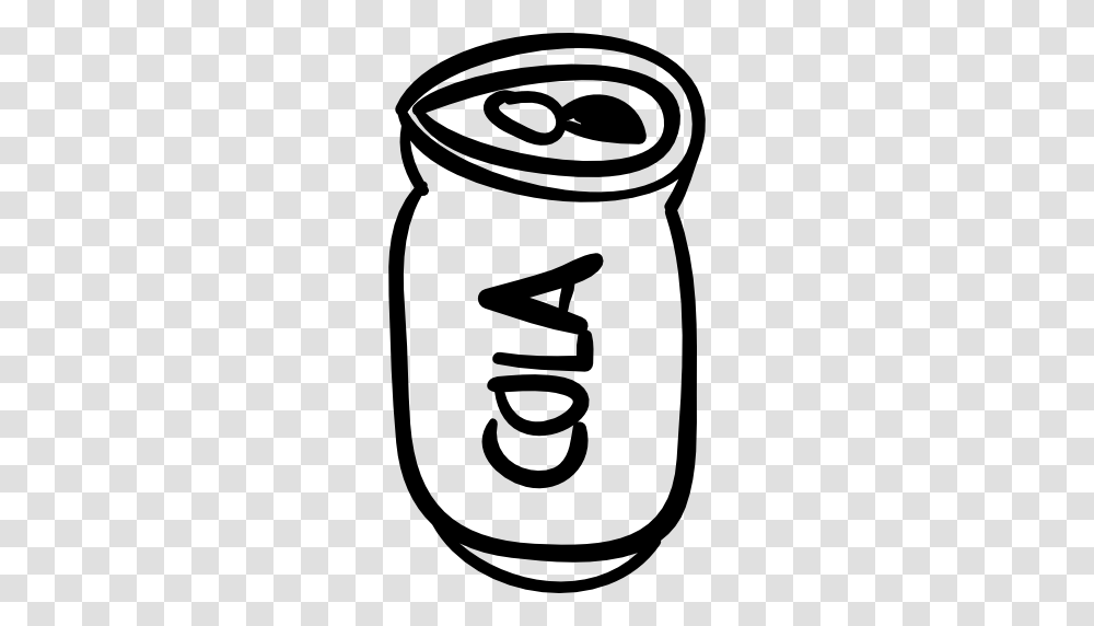 Coca Cola Clipart Black And White, Tin, Soda, Beverage, Drink Transparent Png