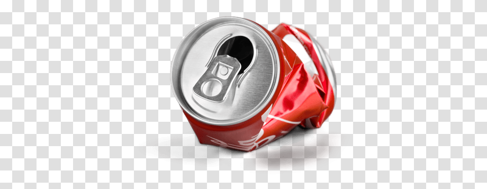 Coca Cola Crushed Can Front View Stickpng Crushed Coke Can, Helmet, Clothing, Apparel, Soda Transparent Png