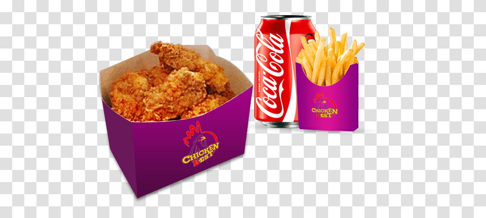 Coca Cola, Food, Fried Chicken, Ketchup, Fries Transparent Png